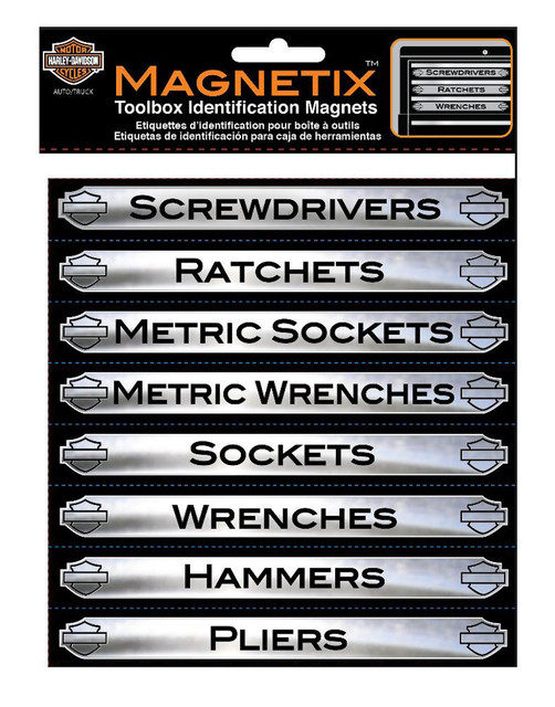 Harley-Davidson Magnetix Toolbox Identification Magnets, 16 Pack CG47000 - Wisconsin Harley-Davidson