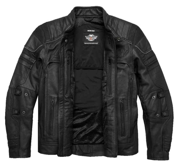 Harley-Davidson® Men's Erving Pocket System Leather Jacket, Black