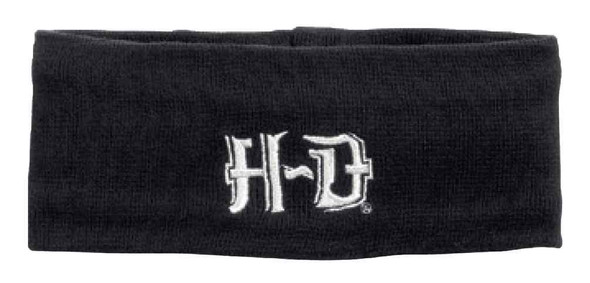 Harley-Davidson Women's Metallic Embroidered Ear Warmer, Black 97788-17VW - Wisconsin Harley-Davidson