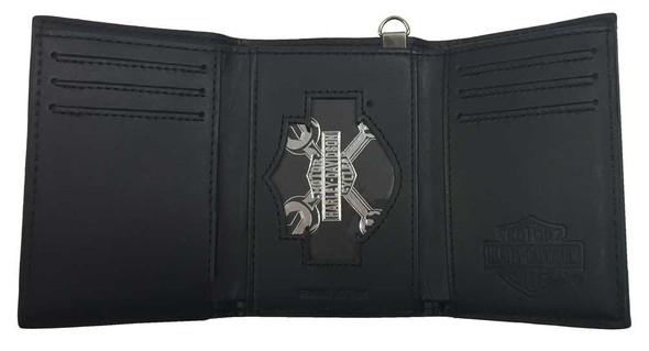 Harley-Davidson® Men's Danger Zone Tri-Fold Genuine Leather Wallet
