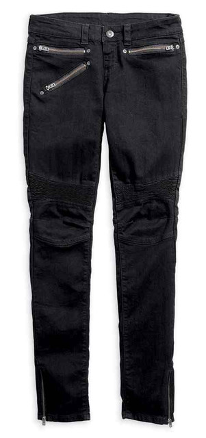 Harley-Davidson Women's Skinny Moto Low-Rise Slim Jeans, Black 96064-17VW - Wisconsin Harley-Davidson