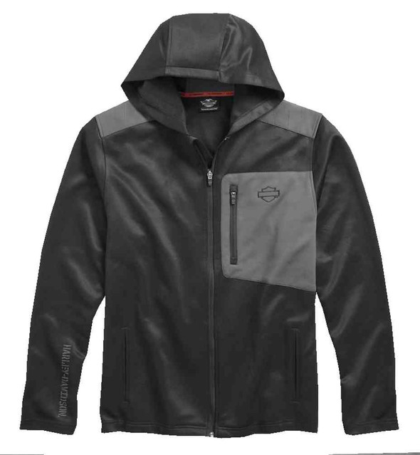 Harley-Davidson Men's Performance Infrared Zip Hoodie, Black 96432-17VM - Wisconsin Harley-Davidson
