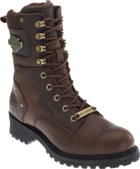Harley-Davidson® Men's Elson Brown Leather Motorcycle Boots D93384
