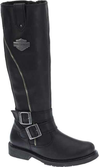 Harley-Davidson Women's Sennett 15.5" Black Motorcycle Boots D83862 - Wisconsin Harley-Davidson