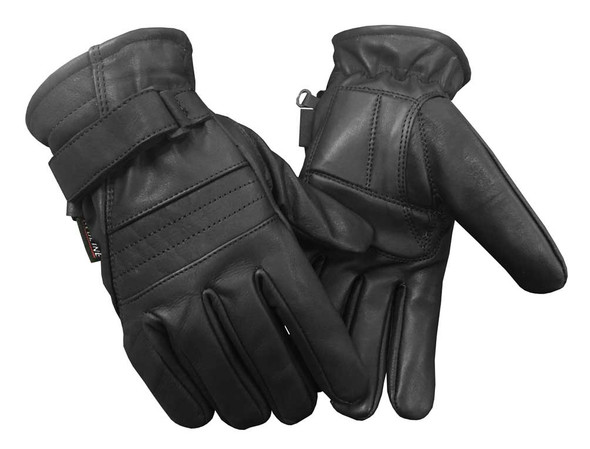 Redline Men's Anti-Vibration Gel Palm Gator Lining Leather Gloves, Black G-056GS - Wisconsin Harley-Davidson