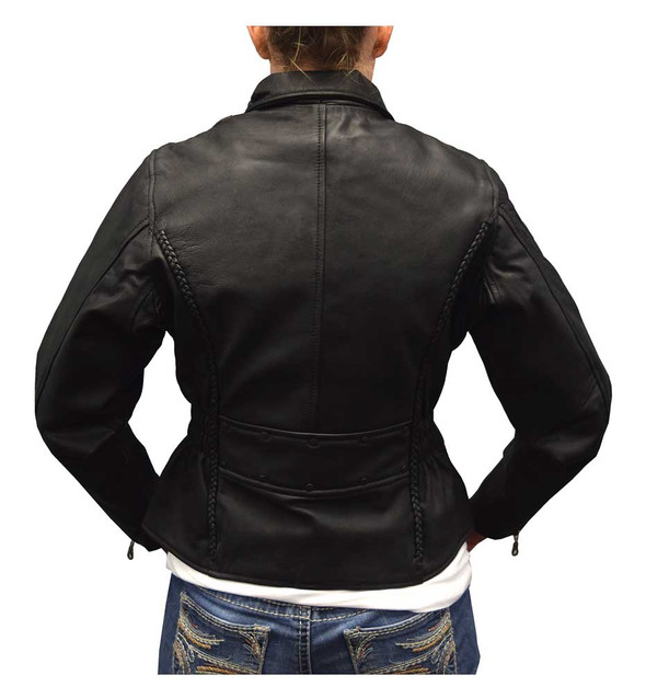 Redline Women's Mid-Weight Goat Leather Jacket w/ Gator Skin Liner