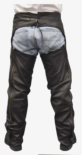 Redline Men's Classic Black Naked Leather Motorcycle Fully Lined