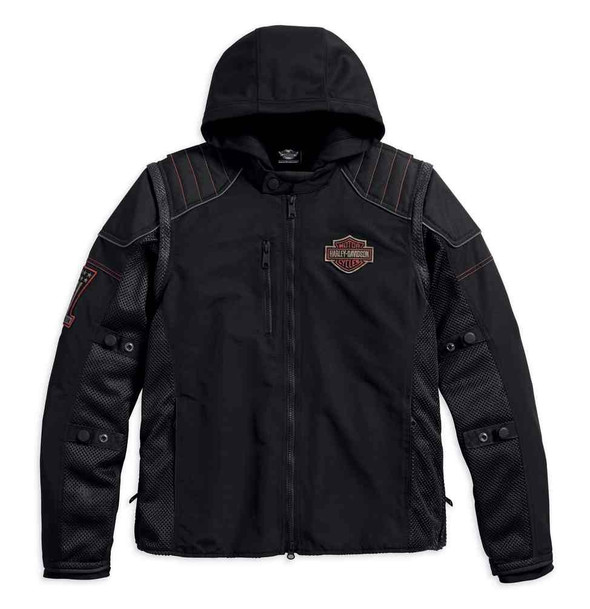 Harley-Davidson Men's Sully 3-IN-1 Convertible Mesh Riding Jacket 98176-17VM - Wisconsin Harley-Davidson