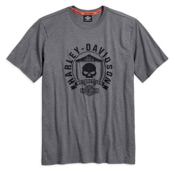 Harley-Davidson Men's Skull & Shield Short Sleeve Graphic Tee 99032-17VM - Wisconsin Harley-Davidson
