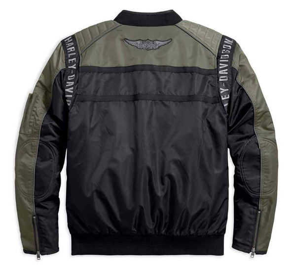 Harley-Davidson® Men's Mainstreet Colorblocked Nylon Bomber Jacket