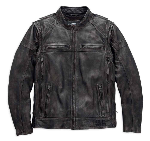 Harley-Davidson® Mens Dauntless Convertible Leather Jacket