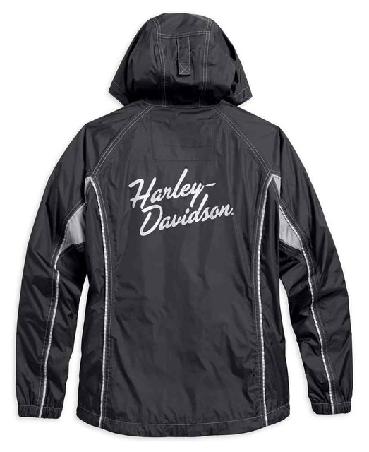 Harley-Davidson® Women's Reflective Waterproof Rain Suit, Black