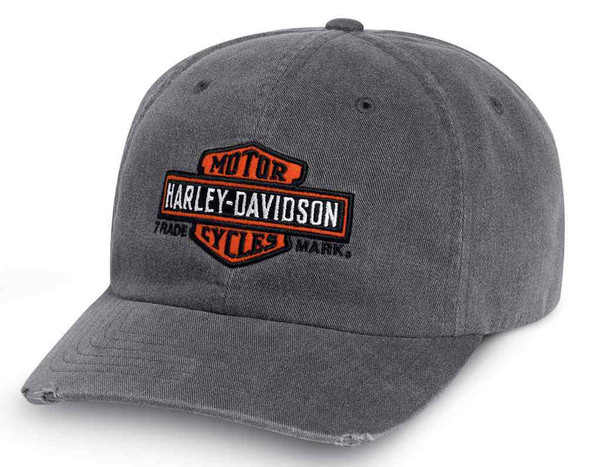 Harley-Davidson Men's Vintage Trademark Logo Baseball Cap, Gray 99416-16VM - Wisconsin Harley-Davidson