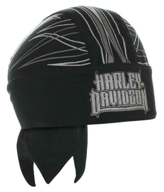 Harley-Davidson Men's Spiked H-D Text Reflective Headwrap, Black  HW20875 - Wisconsin Harley-Davidson