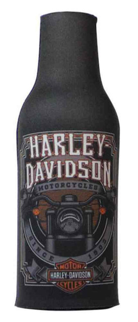 Harley-Davidson Handlebars Neoprene Zip Bottle Wrap w/ Bottle Opener BZ21066 - Wisconsin Harley-Davidson