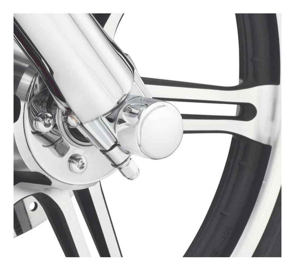 Harley-Davidson® Front Axle Nut Covers, Die-Cast Chrome