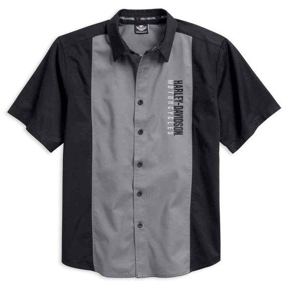 Harley-Davidson Men's Iconic Eagle Colorblocked Short Sleeve Shirt 96513-17VM - Wisconsin Harley-Davidson