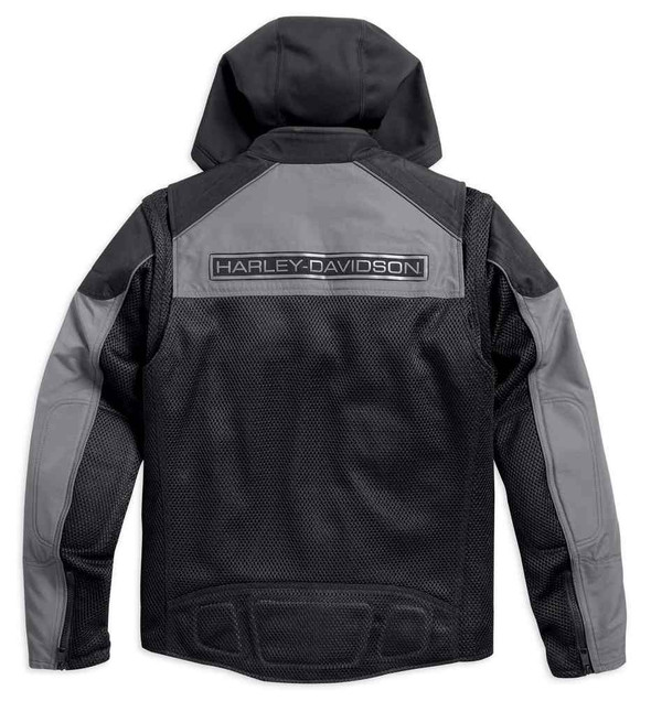 Harley-Davidson® Men's Stack 3-IN-1 Convertible Mesh Riding Jacket