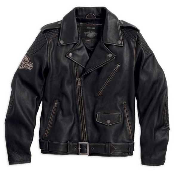 Harley-Davidson Men's Vintage Biker Leather Jacket 98063-13VM - Wisconsin Harley-Davidson