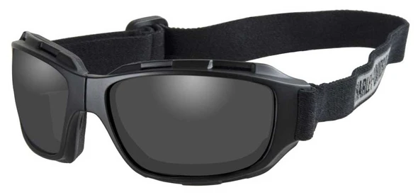 Harley-Davidson Men's Bend Gray Lens Goggles, Collapsible Black Frames HABEN01 - Wisconsin Harley-Davidson