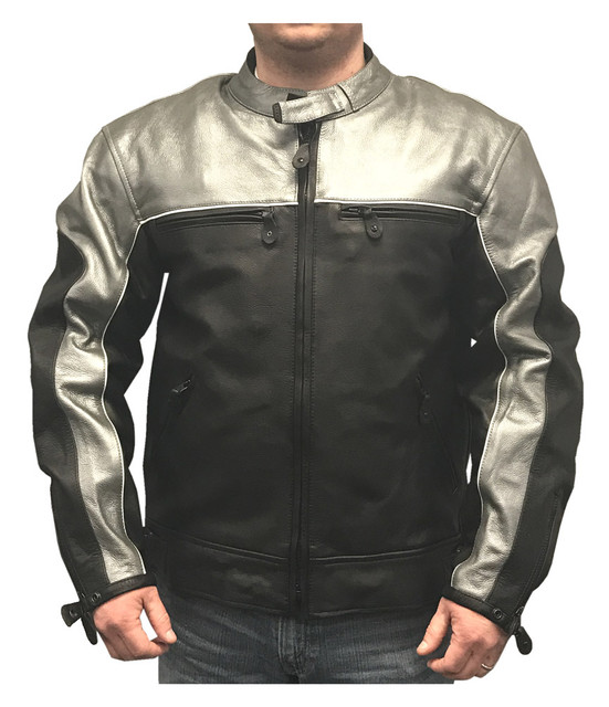 Redline Men's Racing Body Armor Premium Jacket, Two-Tone Cow