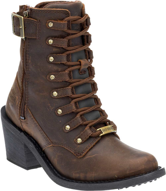 Harley-Davidson Women's Erica 6-Inch Waterproof Brown Motorcycle Boots D87126 - Wisconsin Harley-Davidson