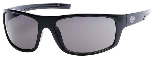 Harley-Davidson Men's Rectangle Acrylic Sunglasses, Black Frame & Smoke Lens - Wisconsin Harley-Davidson