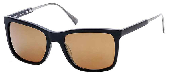 Harley-Davidson Men's Black Label Sunglasses, Matte Black Frame & Brown Lens - Wisconsin Harley-Davidson
