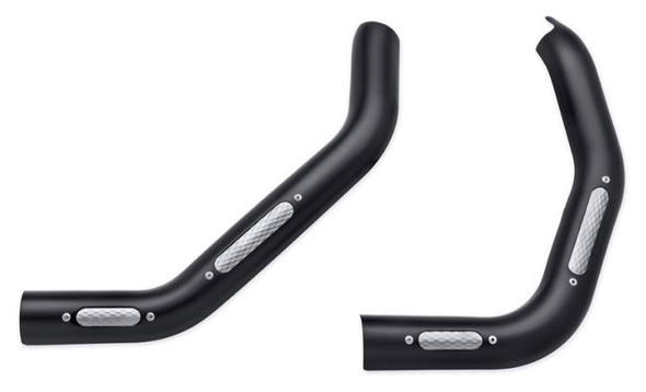 Harley-Davidson Slotted Exhaust Black Shield Kit, '14-later XL Models 65400422 - Wisconsin Harley-Davidson