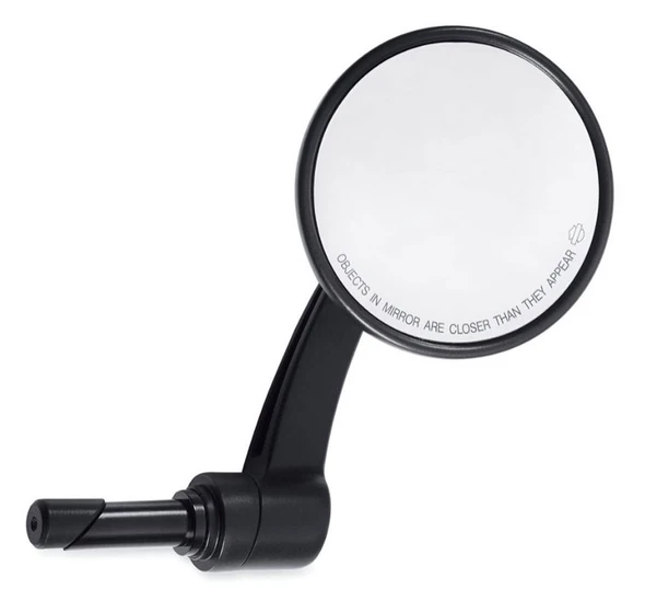 Harley-Davidson Round Bar End Mirror - Right Hand Side, Satin Black 56000133 - Wisconsin Harley-Davidson