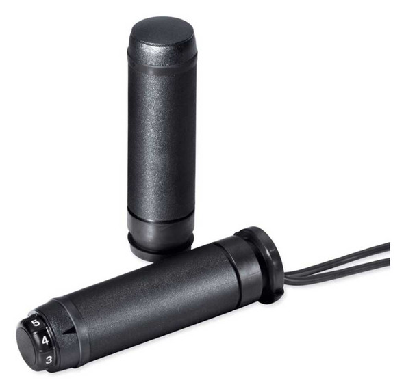 Harley-Davidson Rubber Heated Hand Grips - Black, Smooth Surface 56100034 - Wisconsin Harley-Davidson