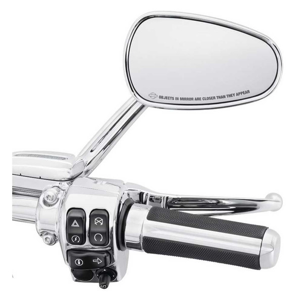 Harley-Davidson® Airflow Hand Grips - Chrome Finish, 1.6 inch
