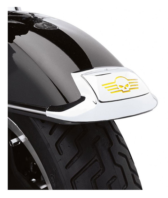 Harley-Davidson® Fender Tip Lens Kit w/ Skull Logo -Chrome-Plated