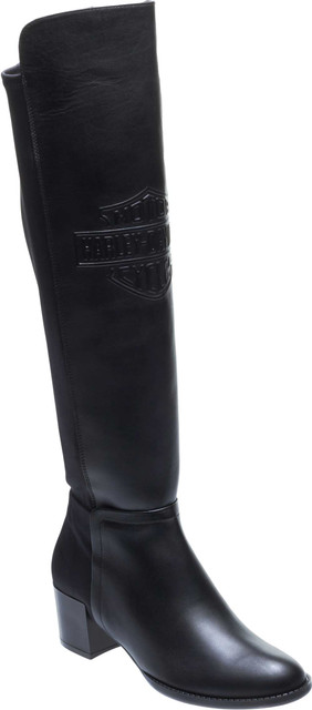 Harley-Davidson Women's Delwood 18-Inch Knee-Hi Black Motorcycle Boots D84111 - Wisconsin Harley-Davidson