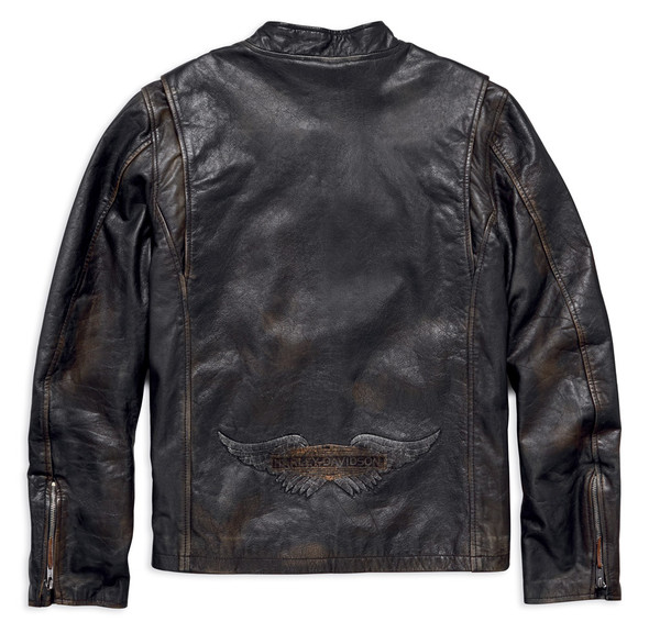 Harley-Davidson® Men's Speed Distressed Slim Fit Leather Jacket