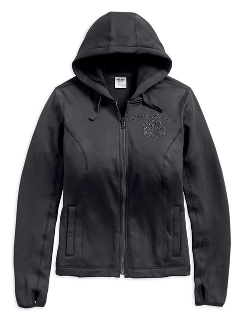 Harley-Davidson® Women's Scroll Skull 3-IN-1 Riding Jacket, Black