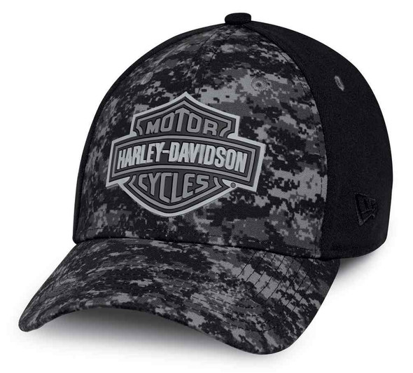 Harley-Davidson Men's Digital Camo 39THIRTY Fitted Baseball Cap 97680-18VM - Wisconsin Harley-Davidson