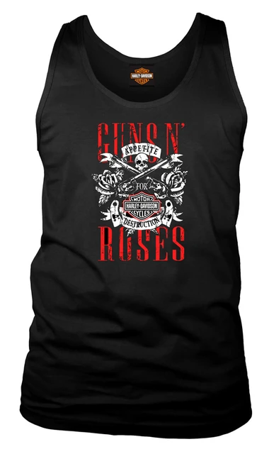 Harley-Davidson Men's Guns N' Roses Vintage AFD Sleeveless Muscle Tee, Black - Wisconsin Harley-Davidson