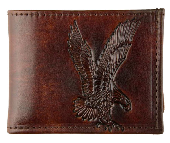 Mascorro Motorcycle Men's Billfold Wallet Genuine Leather Made in US - Wisconsin Harley-Davidson