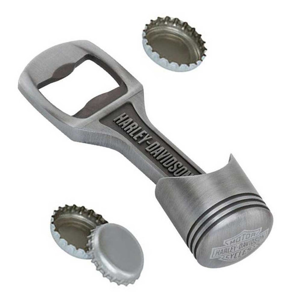Harley-Davidson® Engraved H-D Piston Bottle Opener, Pewter Finish