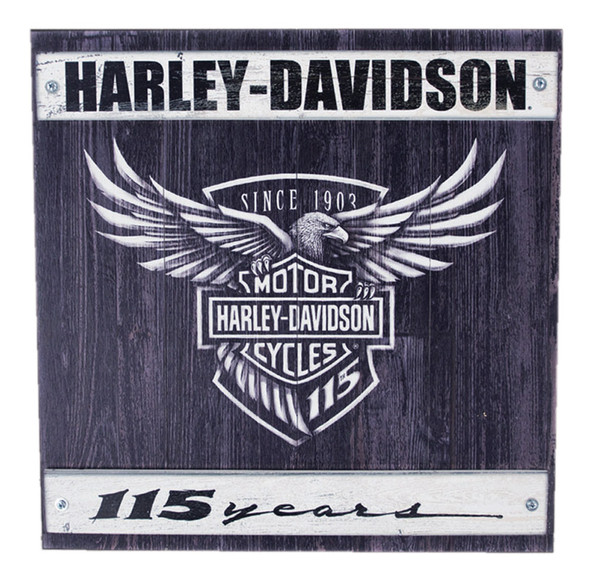 Harley-Davidson 115th Anniversary Commemorative Wood Slate Sign W11-115-HARL - Wisconsin Harley-Davidson