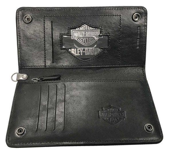 【おすすめ】HARLEY-DAVIDSON・ Tracker Wallet Bar & Shield Embroidered Tucker Wallet with Chain | Harley