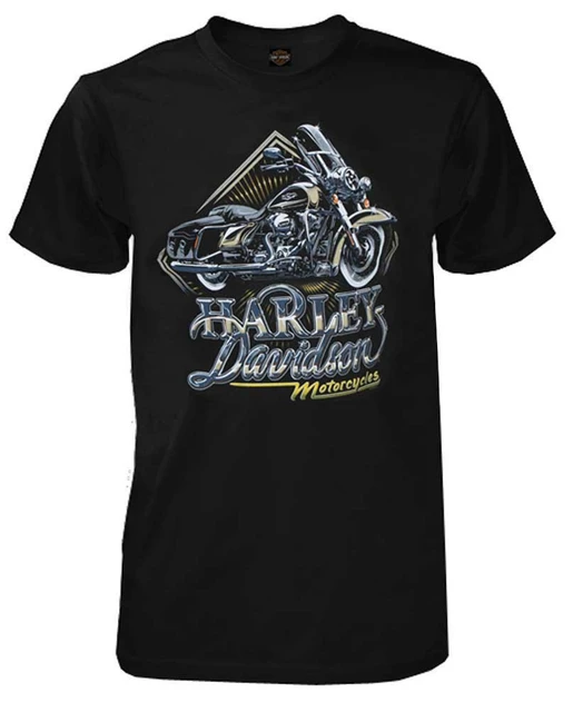 Harley-Davidson Men's Chrome King Motorcycle Short Sleeve T-Shirt, Black - Wisconsin Harley-Davidson