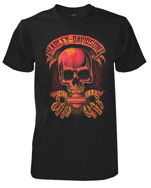 Harley-Davidson Men's Gate Keeper Skull Short Sleeve Crew Neck T-Shirt, Black - Wisconsin Harley-Davidson
