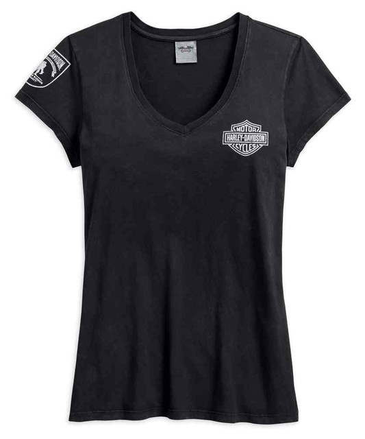 Harley-Davidson Women's Wounded Warrior Project Stars & Stripes Tee 99060-17VW - Wisconsin Harley-Davidson
