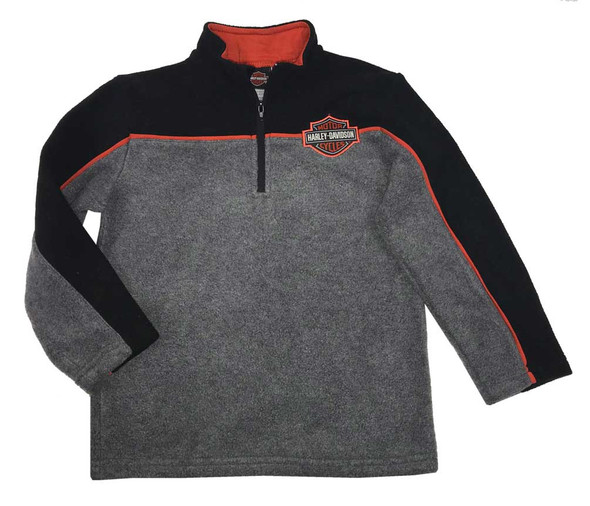 Harley-Davidson Little Boys' Bar & Shield Polar Fleece 1/4 Zip Jacket 6584715 - Wisconsin Harley-Davidson