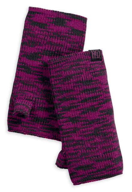 Harley-Davidson Women's Fingerless Knit Gloves, Magenta Purple 97618-18VW - Wisconsin Harley-Davidson