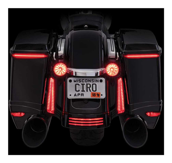 Ciro Bag Blades Low Profile LED Lights '14-up Harley w/ Controller, Amber 40008 - Wisconsin Harley-Davidson