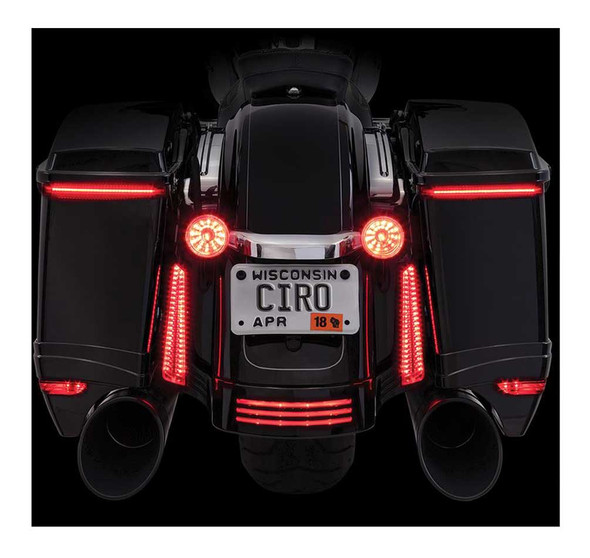 Ciro Bag Blades Low Profile LED Lights '14-up Harley w/o Controller, Amber 40009 - Wisconsin Harley-Davidson
