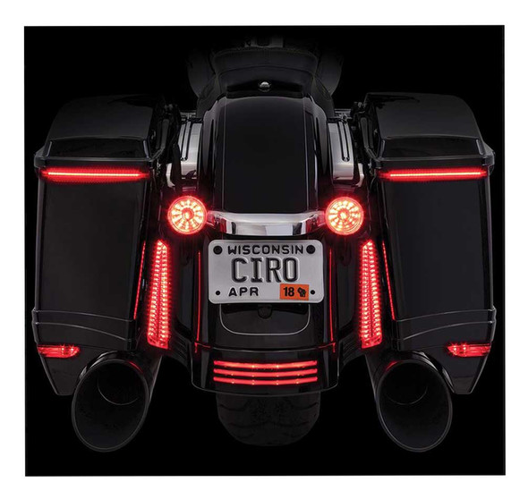Ciro Bag Blades LED Lights, Fits '97-'13 Harley FLHT & FLTR Models, Amber 40028 - Wisconsin Harley-Davidson